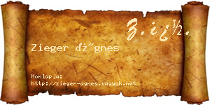 Zieger Ágnes névjegykártya
