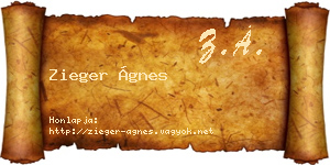 Zieger Ágnes névjegykártya